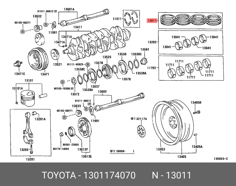 Кольца 025 3S 1,5x1,5x4 TOYOTA 3SFE 86,00 025