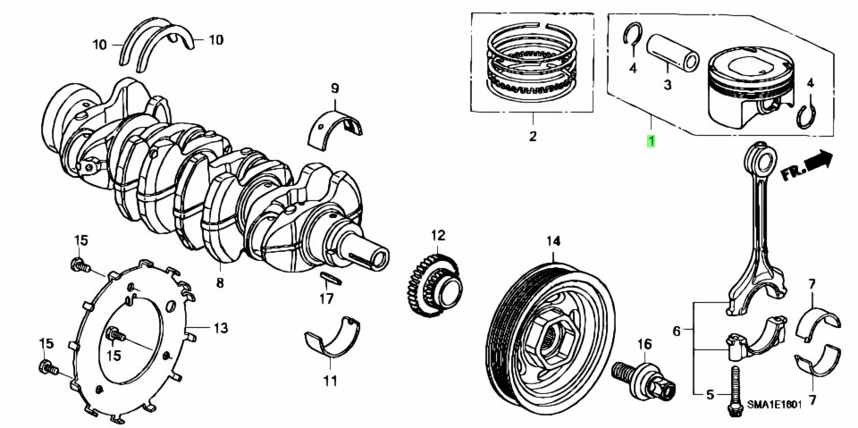 Поршень STD R20A 1,2X1,2X2,0 81,00 HONDA CR-V ACCORD R20A