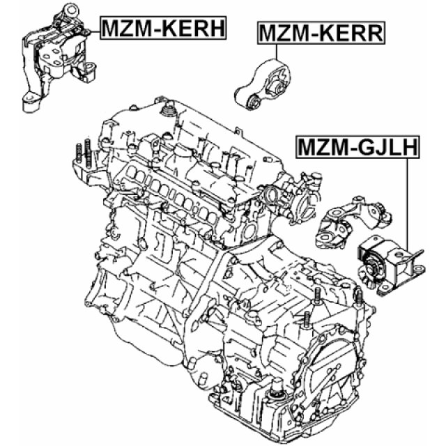 Подушка двигателя REAR MAZDA 6 GJ 3 BL CX5 2012-2017