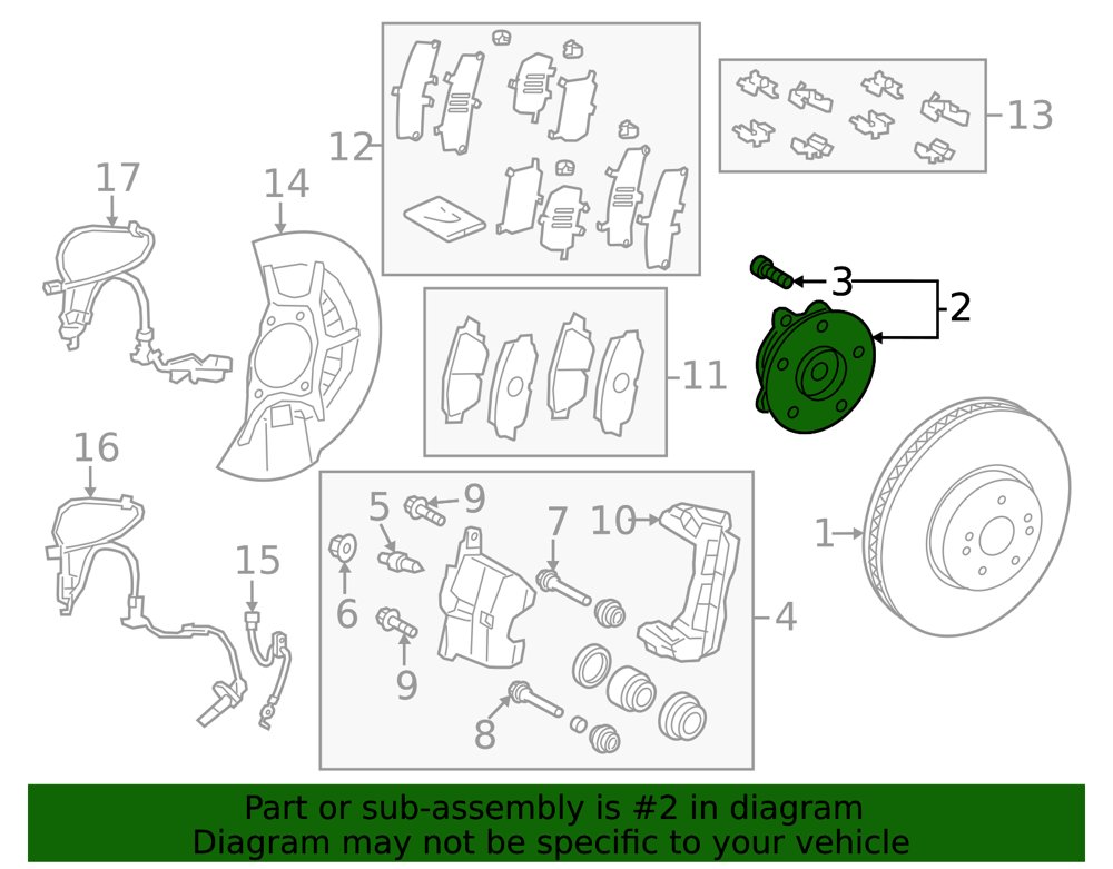 Ступица передняя LEXUS RX350H SERIES 5 AALH15,16,SALA15,TALA15,TALH17