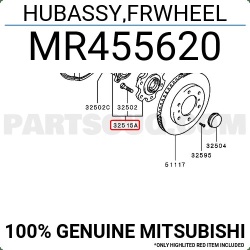 Подшипник ступица колеса FRONT MITSUBISHI PAJERO V65W-V75W 2000-2006 V87W-V97W 2006–н.в.
