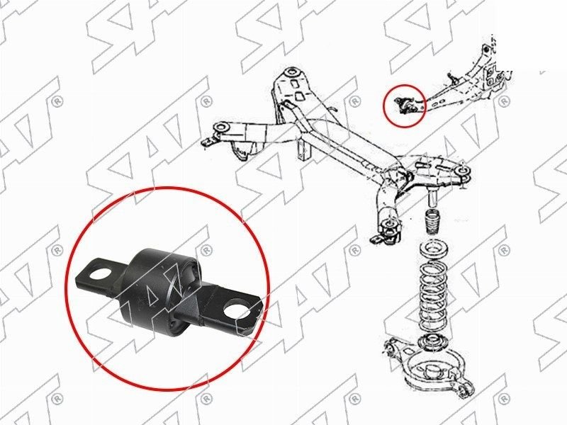 Сайлентблок балки заднего продольного рычага =2шт MAZDA 6 2003-2006
