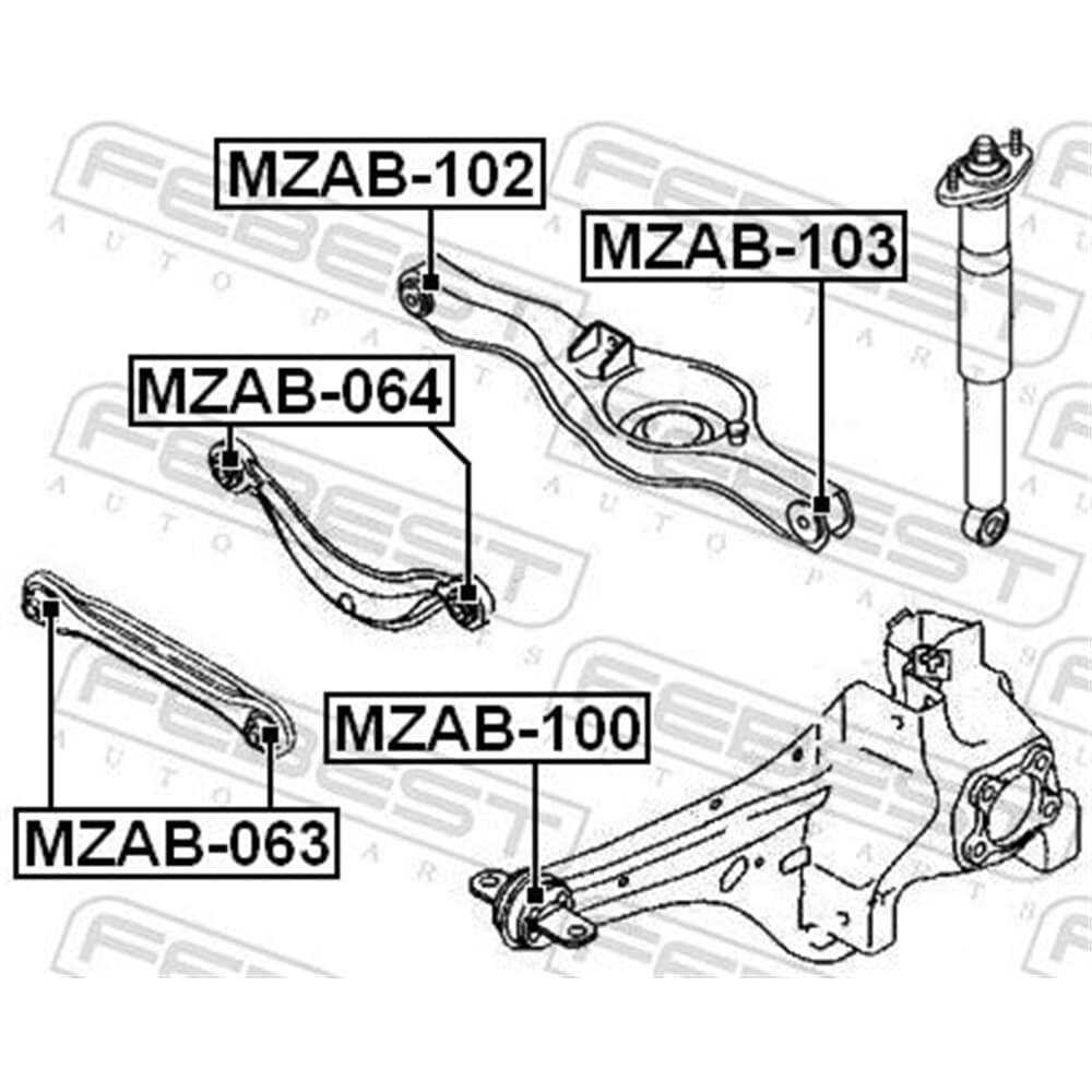Сайлентблок заднего продольного рычага MAZDA CX-7 ER 2006